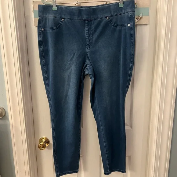 Venezia Women Plus Sz 7 Average Designer Jeans Blue Stretch Bootcut Dark Western